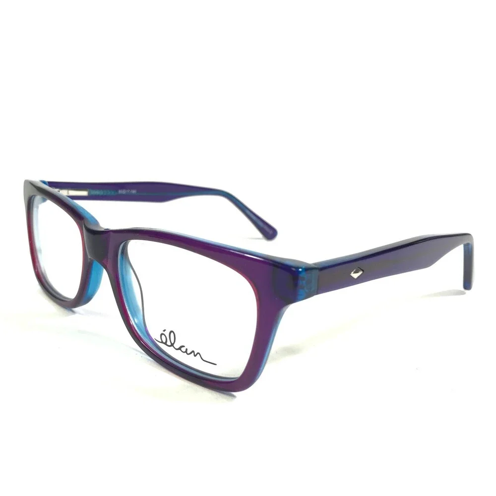Elan 3002 PURPLE BLUE Eyeglasses Frames Square Full Rim 50-17-140